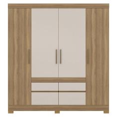 Guarda Roupa Casal 4 Portas 64110 Amendola Off White Demobile