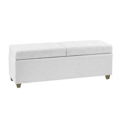 Recamier Bau Paris 1,40M Suede Branco - Clique Decor