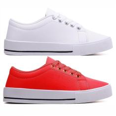Kit 2 Pares Tênis Casual Conection Feminino Masculino-Feminino