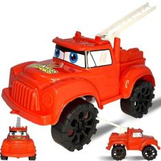 Caminhão de brinquedo escada inclinável grande praia areia