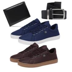 Kit 2 Tênis Masculino Casual + Cinto + Carteira Social - Bless Acessór