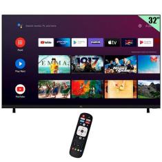 Smart TV LED 32" Mtek MK32FSAH HD Android TV Wi-Fi e com Conversor Dig