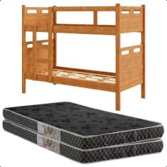 Beliche Vira Duas Camas Completa com Colchoes D20 Estilo Moderno - Pol