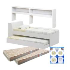 Cama Solteiro Bicama Estante +luz+2colc Ditália BB2829 Cozy