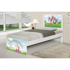 Cama Solteiro Adesivada Princesa Encantada