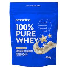 Probiótica 100% Pure Whey Nova Fórmula - 900G Refil Baunilha -