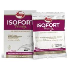 Whey Protein Isolado e hidrolisado Isofort Beauty (15 sachês de 25g) Vitafor-Unissex