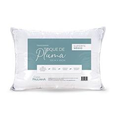 Travesseiro Toque de Pluma Suporte Médio 70cm x 50cm Percal