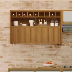 Armário Aéreo 1 Porta Basculante Baronesa e Imperatriz Nesher Móveis Freijó