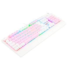 TECLADO MECANICO GAMER KALA RGB ROSA COM BRANCO SWITCH MARROM ABNT2