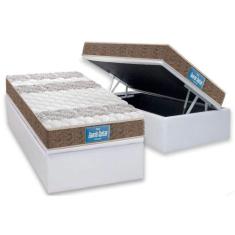 Cama Box Baú Solteiro: Colchão Espuma D33 Probel / EP Guarda Costas Pr
