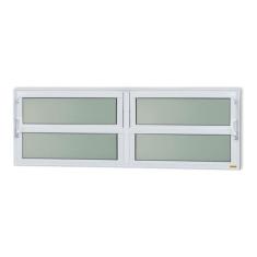 Janela de Alumínio Basculante 2 Seções 40x240cm Vidro Mini Boreal Elit