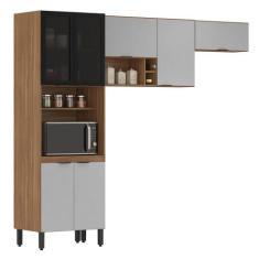 Cozinha Modulada Composição 7 Firenze 3 Peças - Demóbile, Amêndola/Nud
