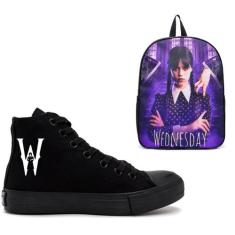 Tênis All Wandinha Série Lançamento Mochila Escolar Infantil Wednesday