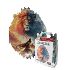 Quebra-cabeça Jesus Cristo e o Leão de Judá 70 peças em mdf - Coleção 