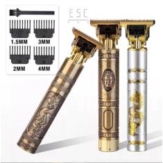 Máquina de cortar cabelo barbeiro dragão profissional elétrica bateria