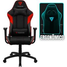 Cadeira de Escritório ThunderX3 EC3 gamer Ergonômica Rosa com Estofado