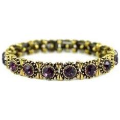 Pulseira Armazem Rr Bijoux Cristal Vinho