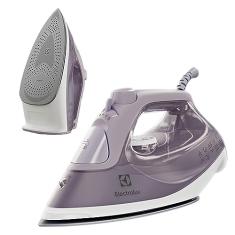 Electrolux Ferro de Passar Seco e vapor antiaderente base ceramica Glissium vapor vertical extra alta capacidade 1500W lavanda ESI50 127v