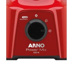 Liquidificador Arno Power Mix LQ11 Copo de Plástico 2 Velocidades + Pulsar 550W Vermelho