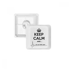 Kit de atualização para jogos com teclado mecânico Keep Calm Black Funny Keycap