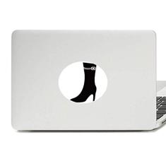 Simple Graphics Adesivo de notebook com emblema de vinil preto e salto alto