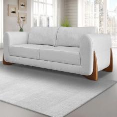 Sofá 2 Lugares Luxo Linho 1,60M pés em Madeira de Jequitibá