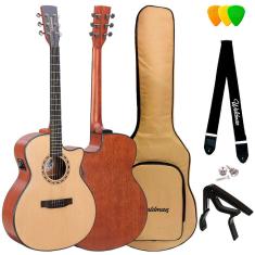 Violão Elétrico Grand Auditorium Waldman Anápolis Sólido Gcex-1141 N