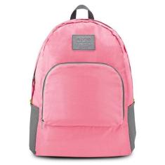 Mochila Dobrável Para Viagem Estampa Lisa Jacki Design Rosa