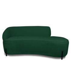 Sofá 2 Lugares Orgânico 140cm Pé Ferro Pto Morgan Bouclê L01 - D`rossi Cor Verde