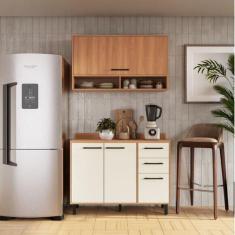Cozinha Modulada Havana 2 Peças com Tampo 4 Portas e 2 Gavetas - Casam