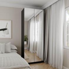 Guarda-Roupa 2 Portas com Espelho Cabideiro 2 Gavetas Hera CabeCasa Ma