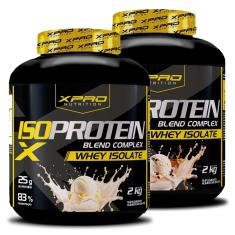 Kit 2x Whey Iso Protein Blend Complex  Isolado 2Kg - XPRO-Unissex