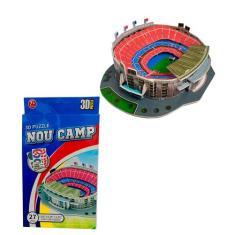 Quebra Cabeça Puzzle 3D Estádio Camp Nou Barcelona 27 Peças - Estilo B
