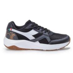 Tênis Casual Diadora SForza Preto e Branco Masculino 43 PRETO/CHUMBO/CARAMELO Diadora-Masculino