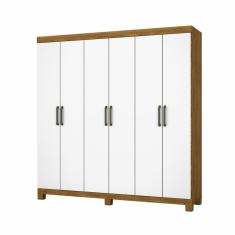 Guarda Roupa R22 6 Portas 2 Gavetas Sem Espelho Com Pés Carioca Móveis