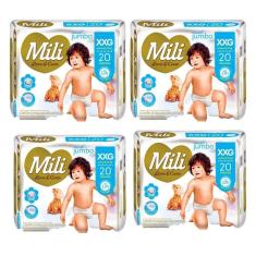 Fralda Descartável Mili Love&care Tamanho Xxg 4 Pacotes C/20