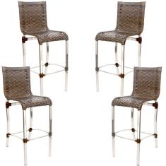 Conjunto de 4 Banquetas JL Haiti em Alumínio