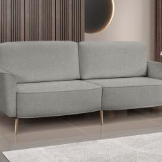 Sofá Vênus 220 Cm Linho,proporciona Um Conforto Incomparável Cinza