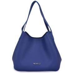 Bolsa de ombro feminina grande forrada fechamento de zíper alça reforç