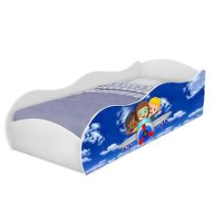 Cama Carro quarto Infantil MDF com proteção lateral adesivada personag