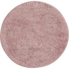 Tapete De Quarto Algodão Redondo Vizapi Varanasi 150Cm Vermelho Rose