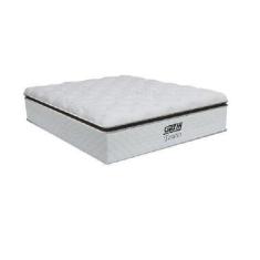 Colchão Casal Molas Ensacadas Tower 138x188x34cm Branco/Marrom - Suporta até 120Kg por Pessoa