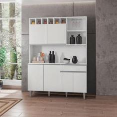 Armário para Cozinha Ambiente Kit Alice Branco Brilho - AJL - AJL Móve