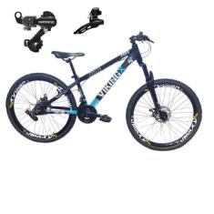 Bicicleta Aro 26 Vikingx Tuff 25 Aluminio 21v Cambio Shimano Traseiro 