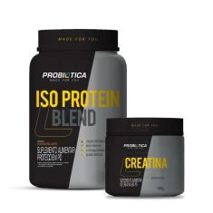 Combo Iso Protein Blend Pote 900g, Creatina 100g - Probiótica-Unissex