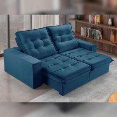 Sofá Retrátil e Reclinável 2 Lugares 290cm M166 Azul