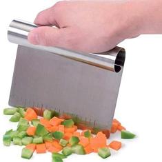 Mimo Style Espátula Prática Para Confeitar, Raspar, Cortar, Organizar, Dividir Massas, Com Régua Medidora de 15 cm, Resistente à Temperatura, Produto Leve e de Fácil Manuseio, Material de Inox Durável