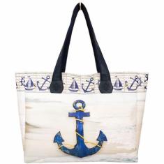 Bolsa Feminina Praia Âncora Azul Marinho Magicc Bolsas