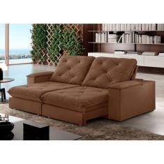 Sofa Retrátil Cuiabá 2,50m Mola Ensacada 04 Lugares Txr, Cobre